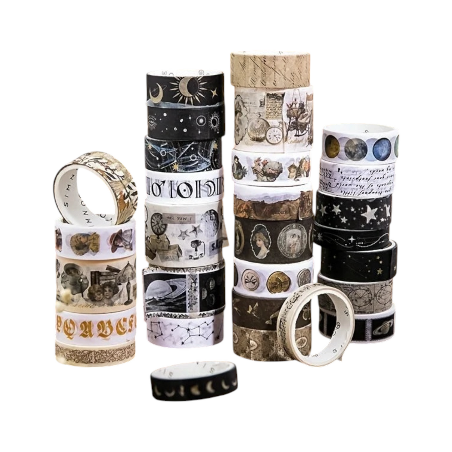 Vintage Washi Tape Scrapbooking Stickers Pack of 18