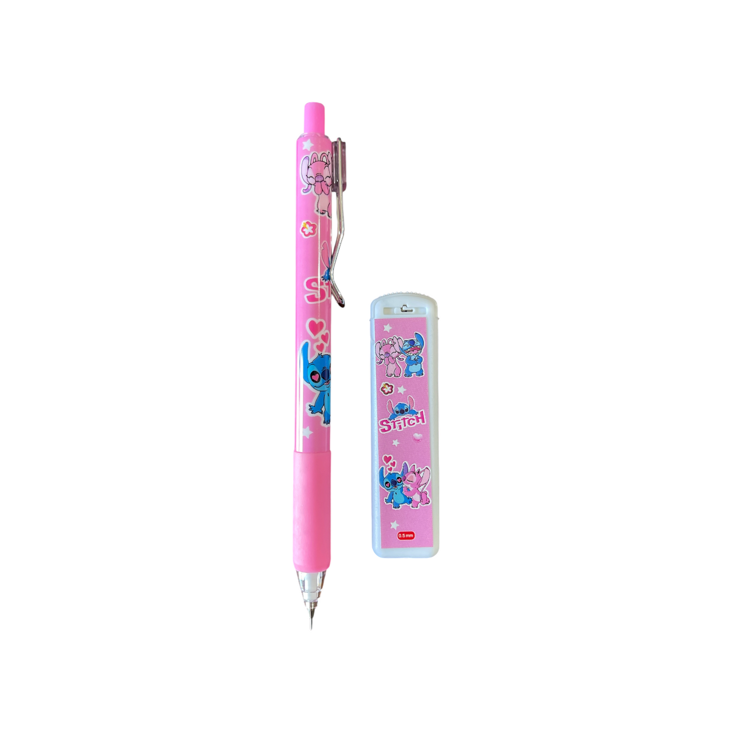 Disney Stitch themed mechanical pencil and lead refill set 0.5mm