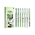 Panda Gel Pen 6 Blue Pens Set 0.5 mm