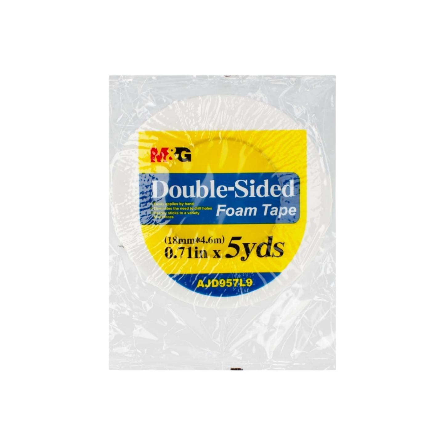 Double Face Foam sellotape Off White 18 mm 5 Yards