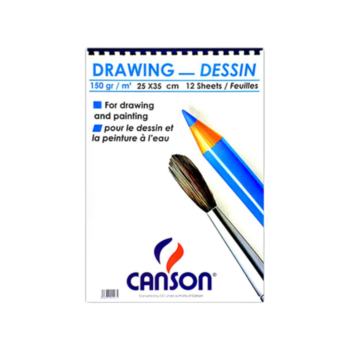 Canson Sketch Book, Size 35 * 50 cm, 12 Sheets, White Paper