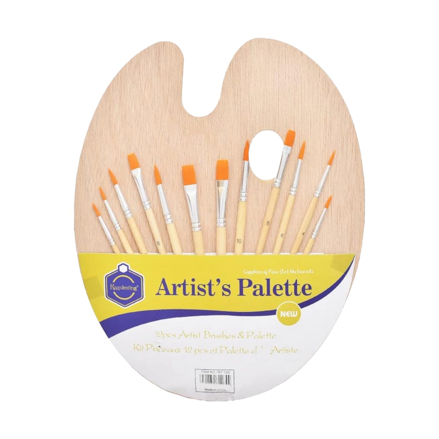 Keep Smilling 007-12n Artist Palette Set Of 12 Pcs