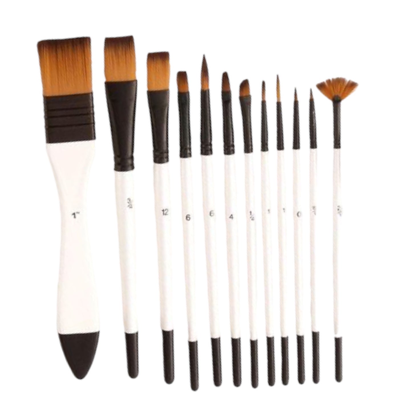 12pcs Professional Artist Paint Brushes Set Bag Pack