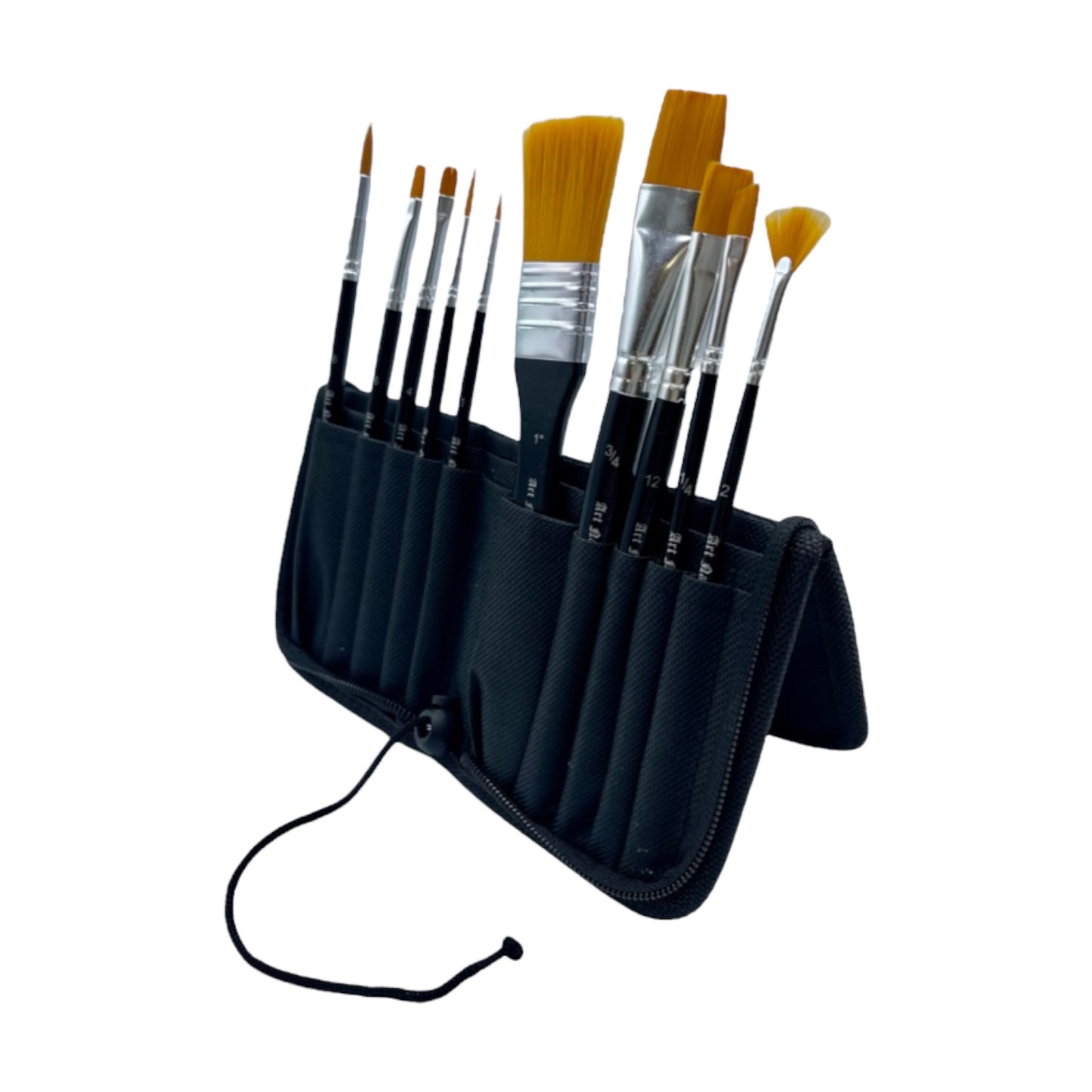 Nylon Acrylic Brush Set – 10pcs