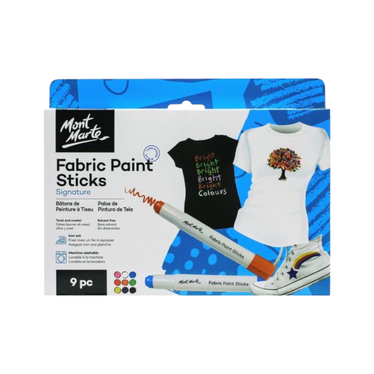 Mont Marte Signature Fabric Paint Sticks 9pc