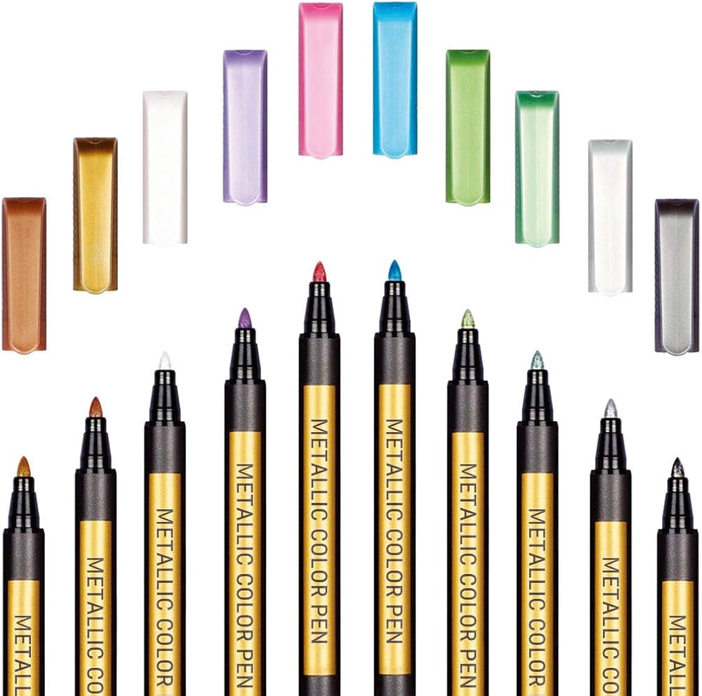 Keep Smiling Metallic Color Pen Set 10