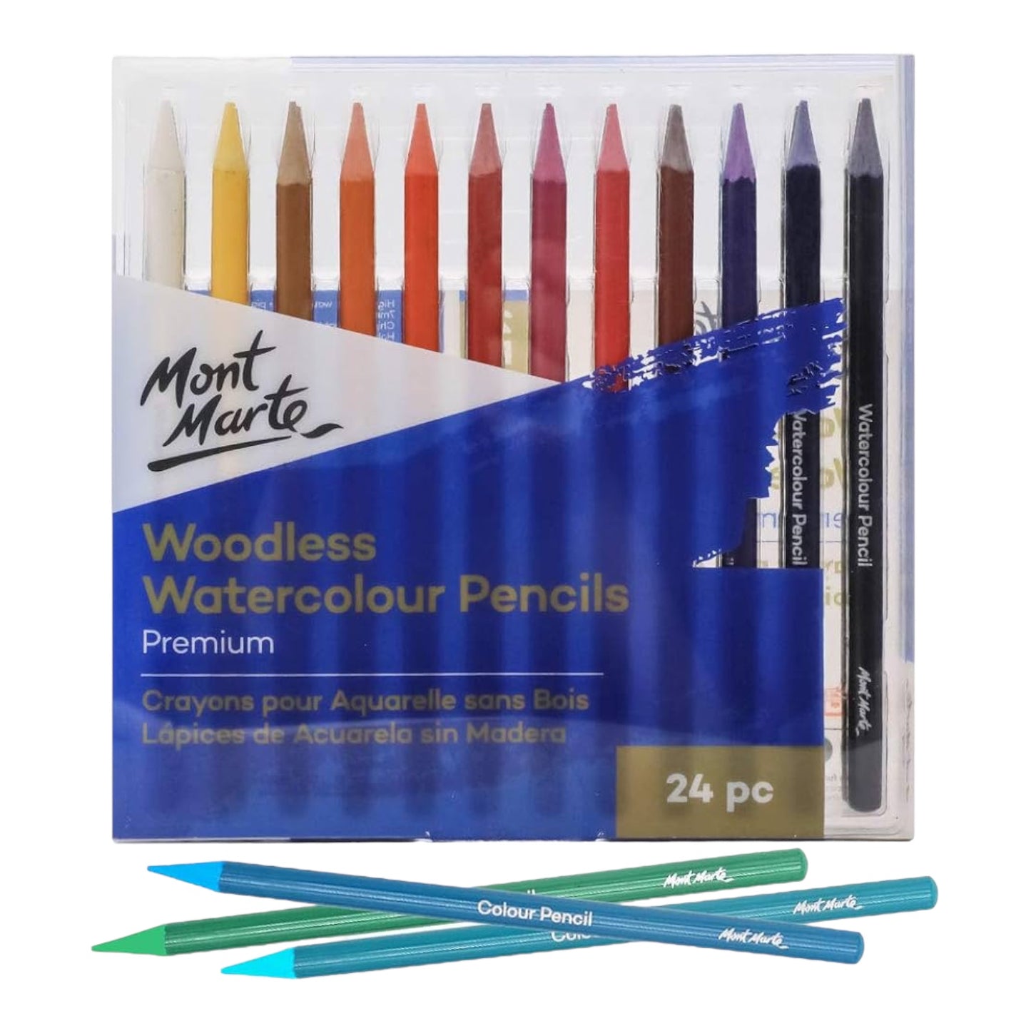 Mont Marte Woodless Watercolor Pencils Set 24 Color