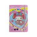 Elite Stationery House A5 hard cover notebook featuring a pink My Melody design with an elastic closure band