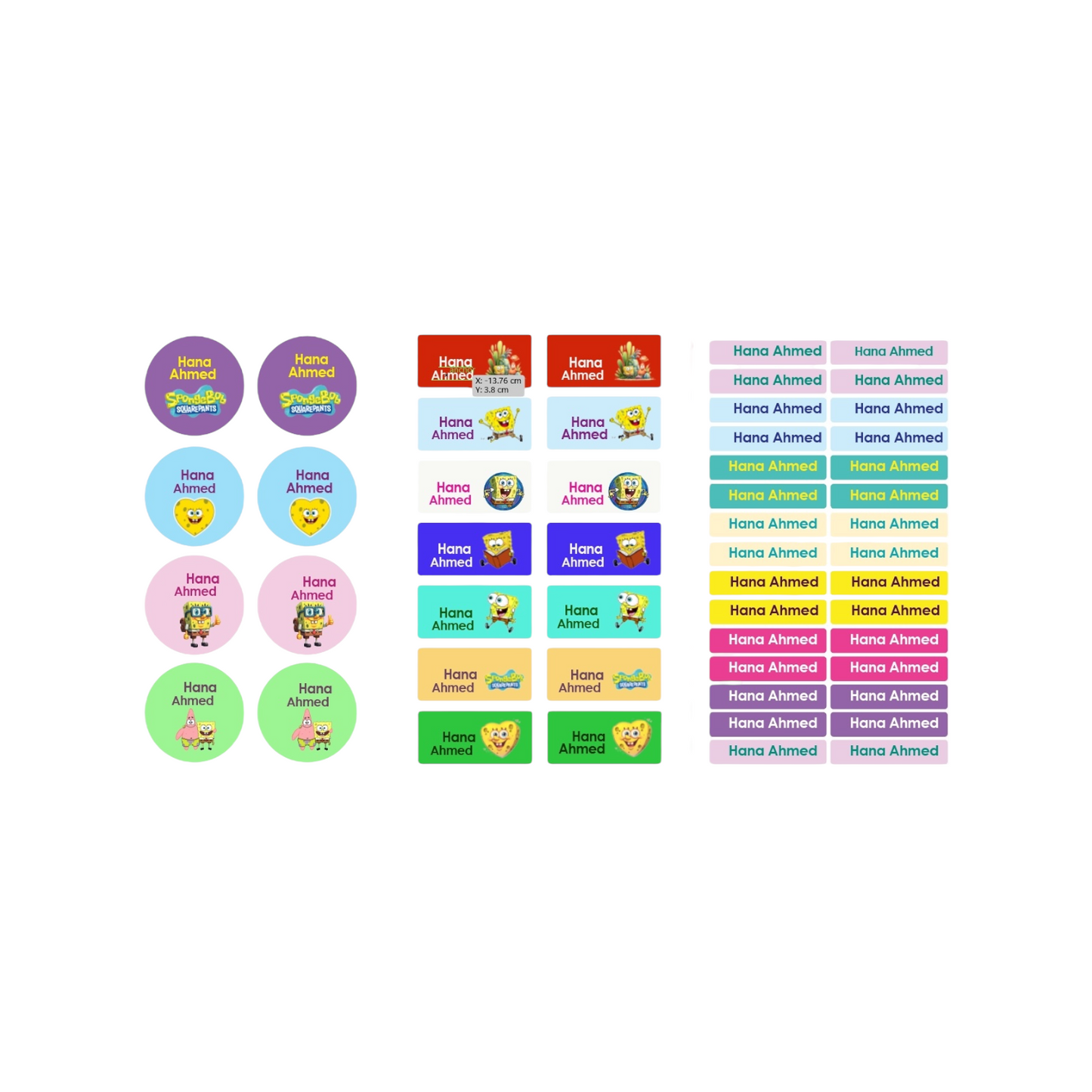 SpongeBob Name Tag