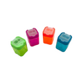Double Hole 8mm Kids Plastic Container Pencil Sharpener