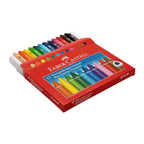 Faber Castell Triangular Wax Crayons Set - 9 Cm, 12 Pieces
