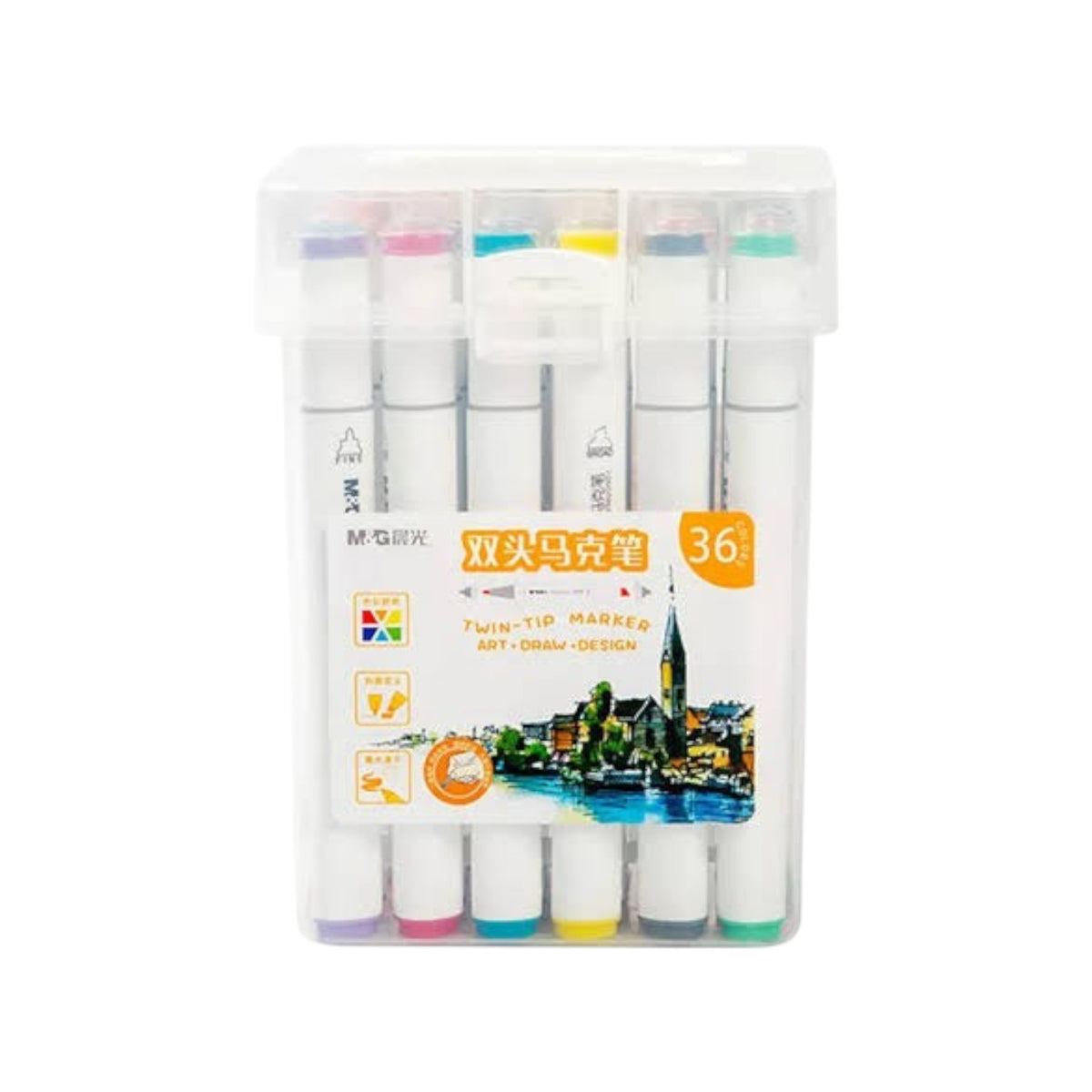M&G Double-Headed Marker Hand Painting Design Set 36/48/60/80 Colors