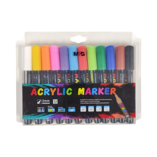 Acrylic Paint Marker 2mm Set Of 12