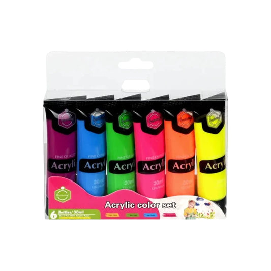 Keep Smiling Acrylic Paint Color Pack Of 6 - 30ml