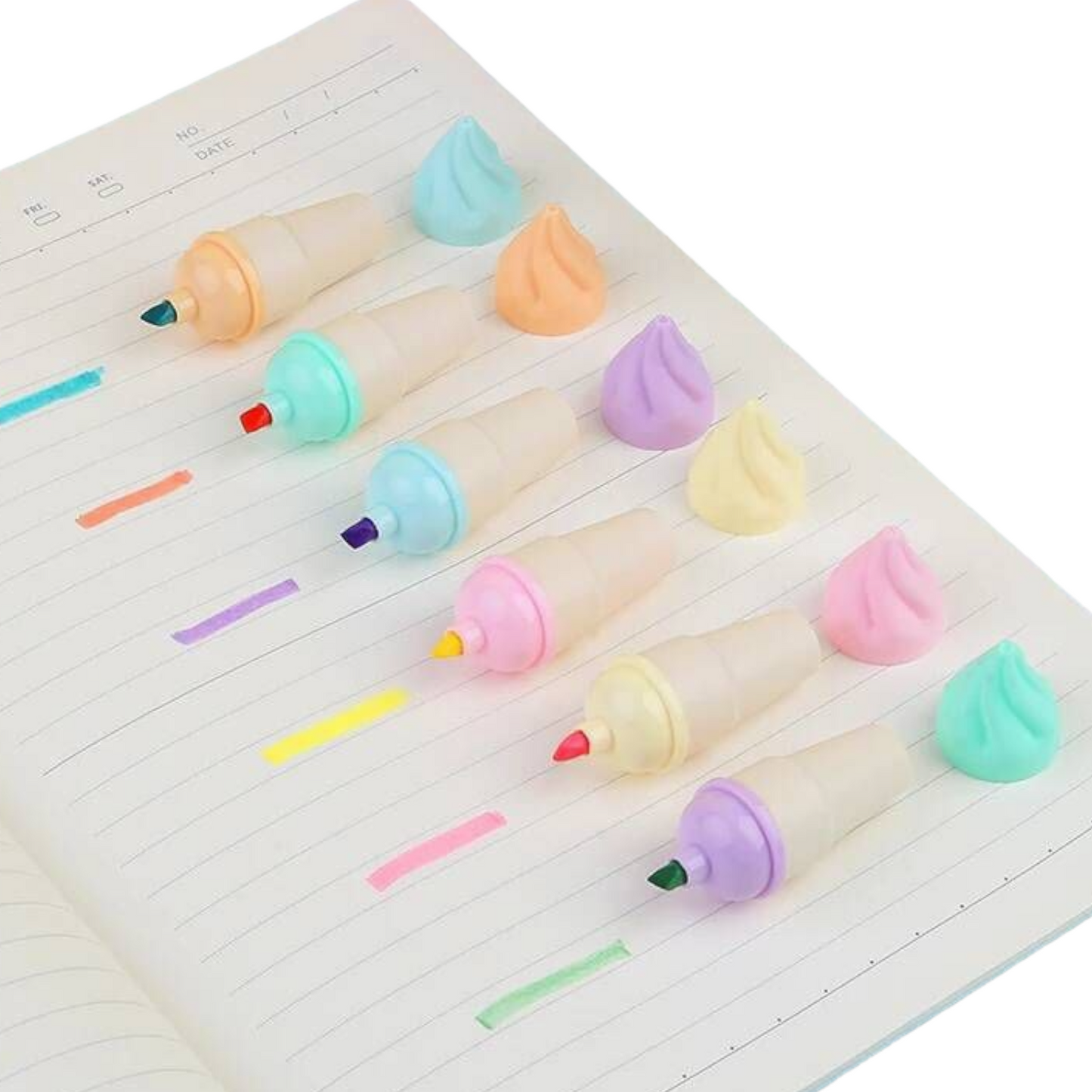 6 Mini Premium  Highlighter Pastel Marker