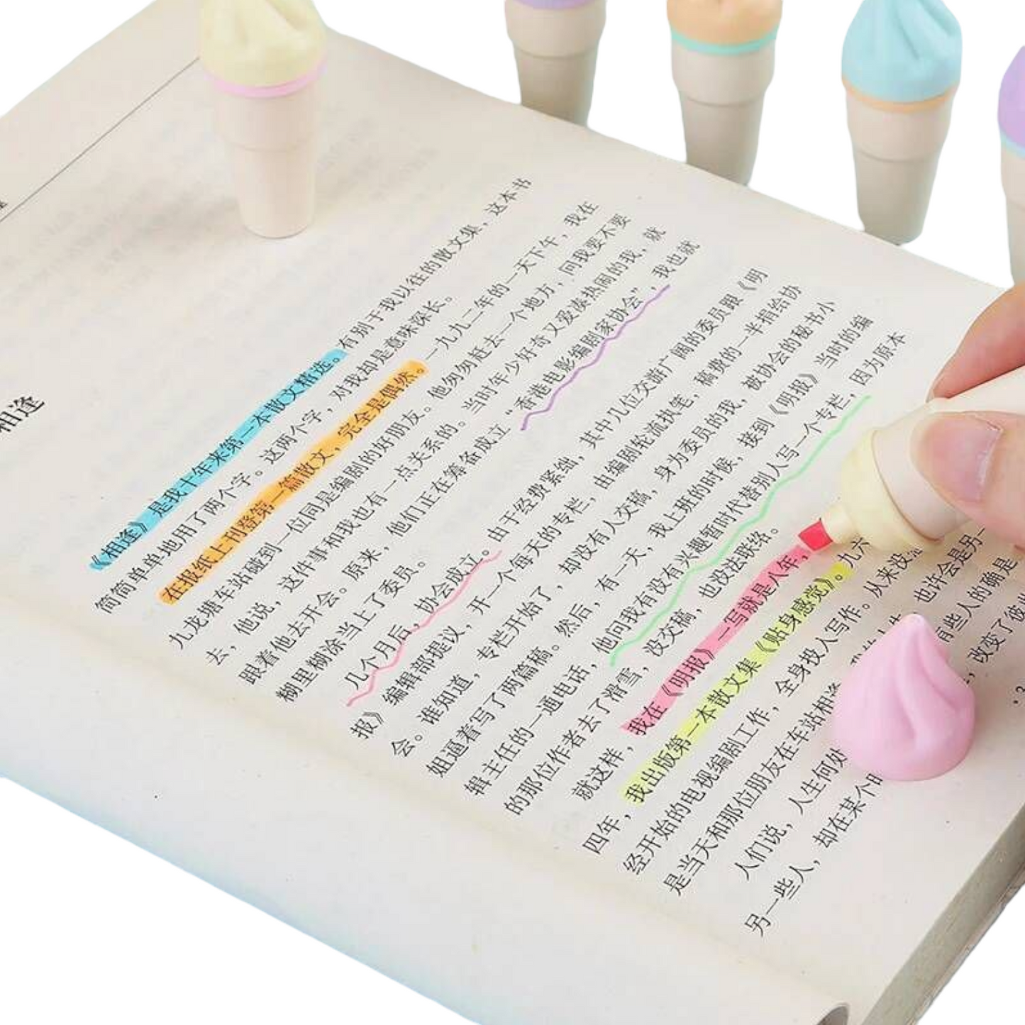 6 Mini Premium  Highlighter Pastel Marker