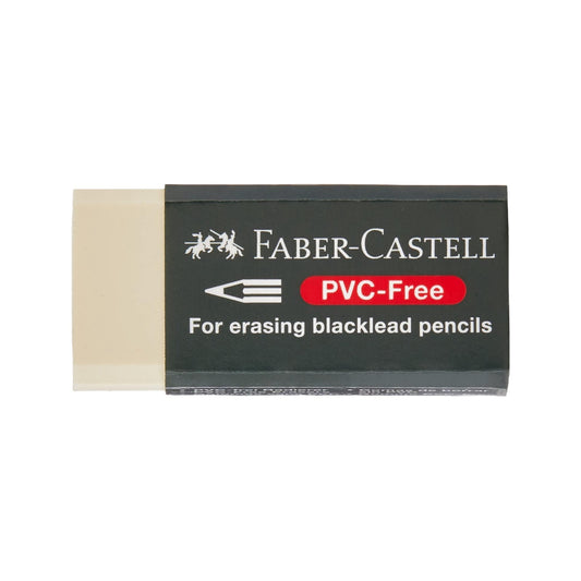 Faber Castell FC 188538 PVC-Free Eraser, Small 1 Piece - White