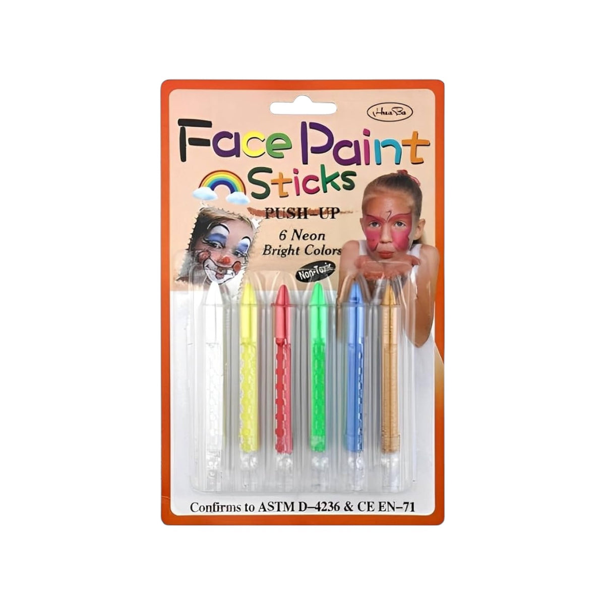 Face Paint Sticks - Colorful Body Painting, Neon Bright Colors