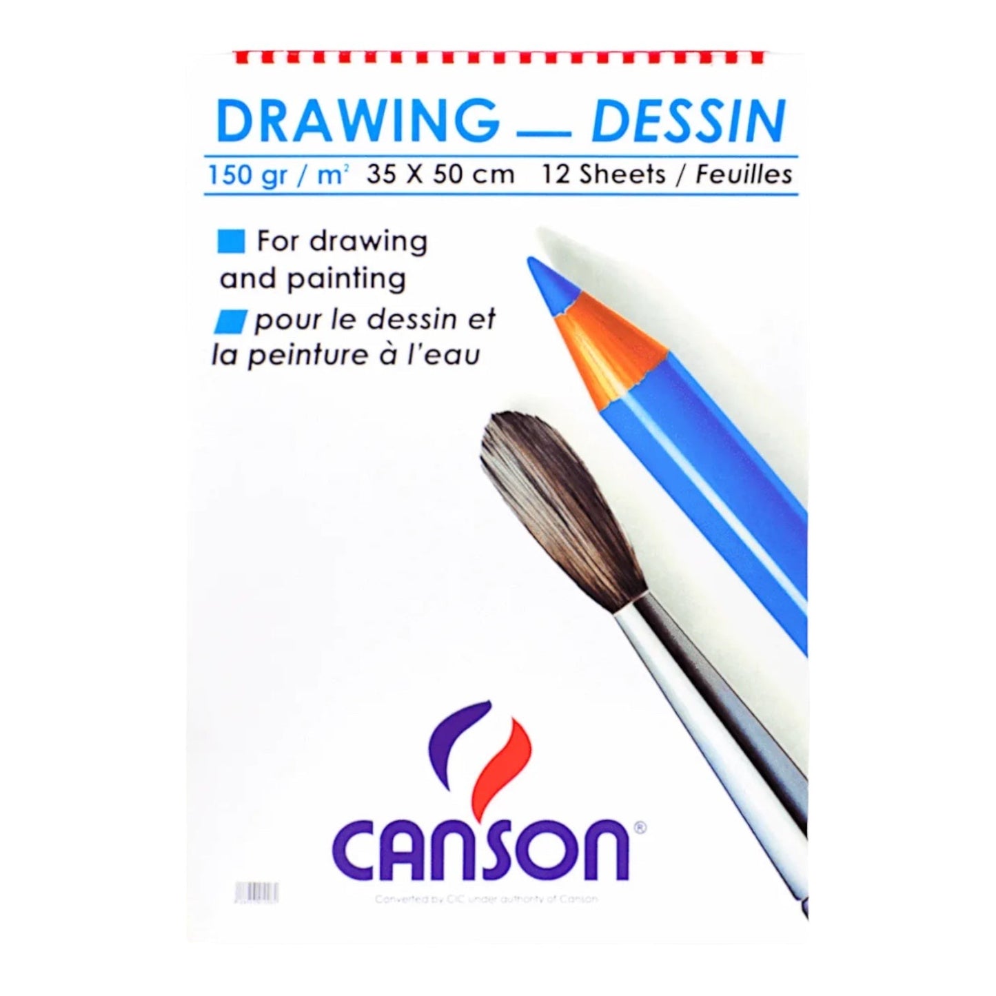 Canson Sketchbook 12 Sheets 150 gsm White 35x50 B3