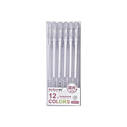 Zuixua White Gel ink pens featuring a 0.6mm tip set of 1 Pen