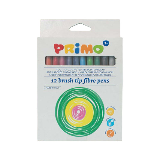 Primo 6181BT12 Flowmaster Brush Tip Color Pen 12-Pieces Set