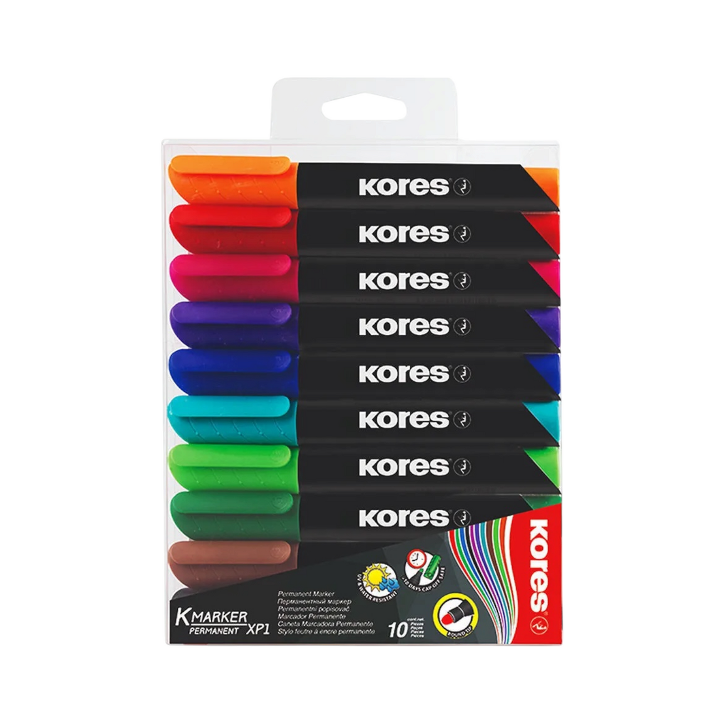 Kores Marker pen set Permanent chisel tip XP2 pieces model 20901