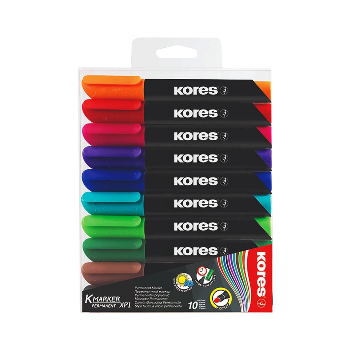 Kores Marker pen set Permanent chisel tip XP2 pieces model 20901
