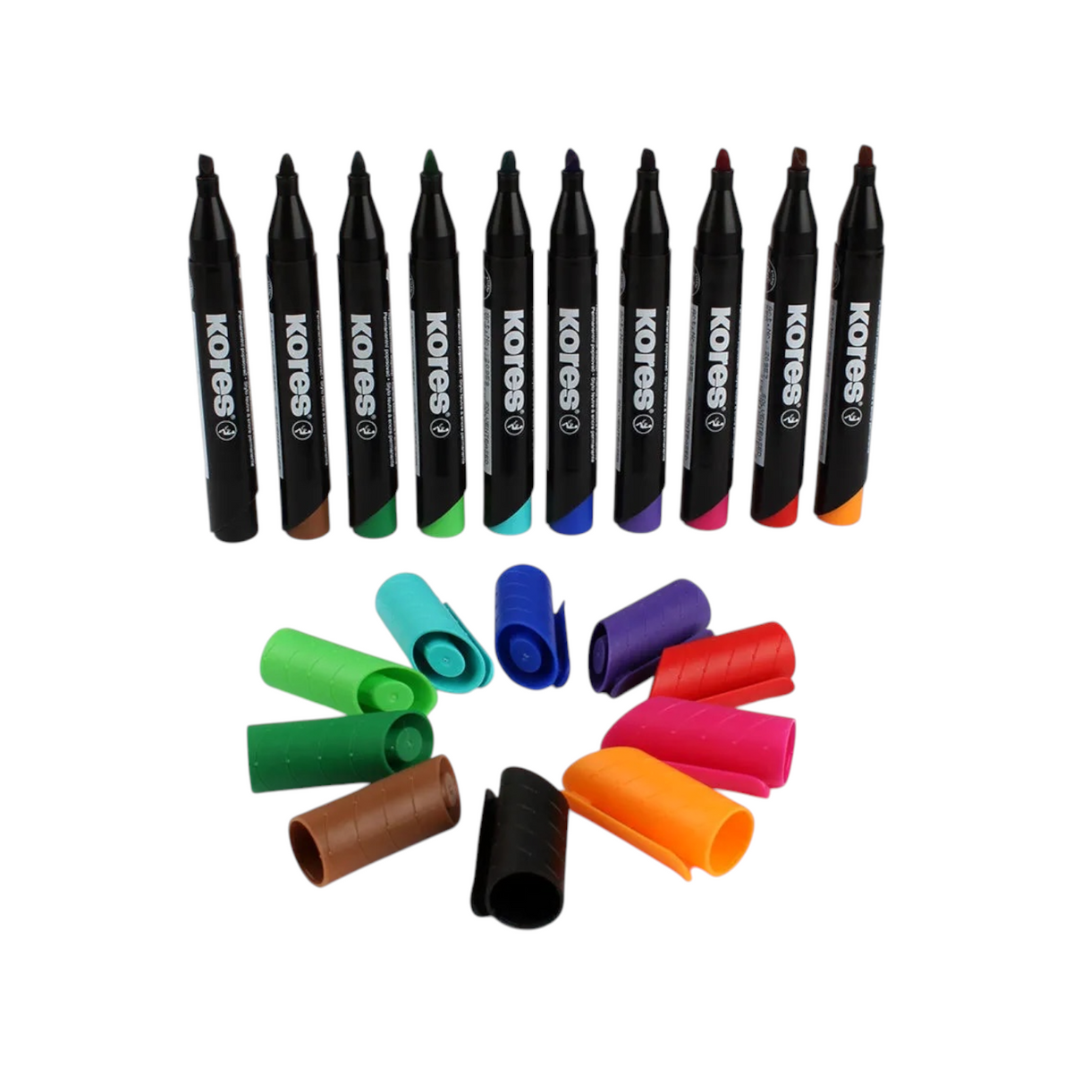 Kores Marker pen set Permanent chisel tip XP2 pieces model 20901