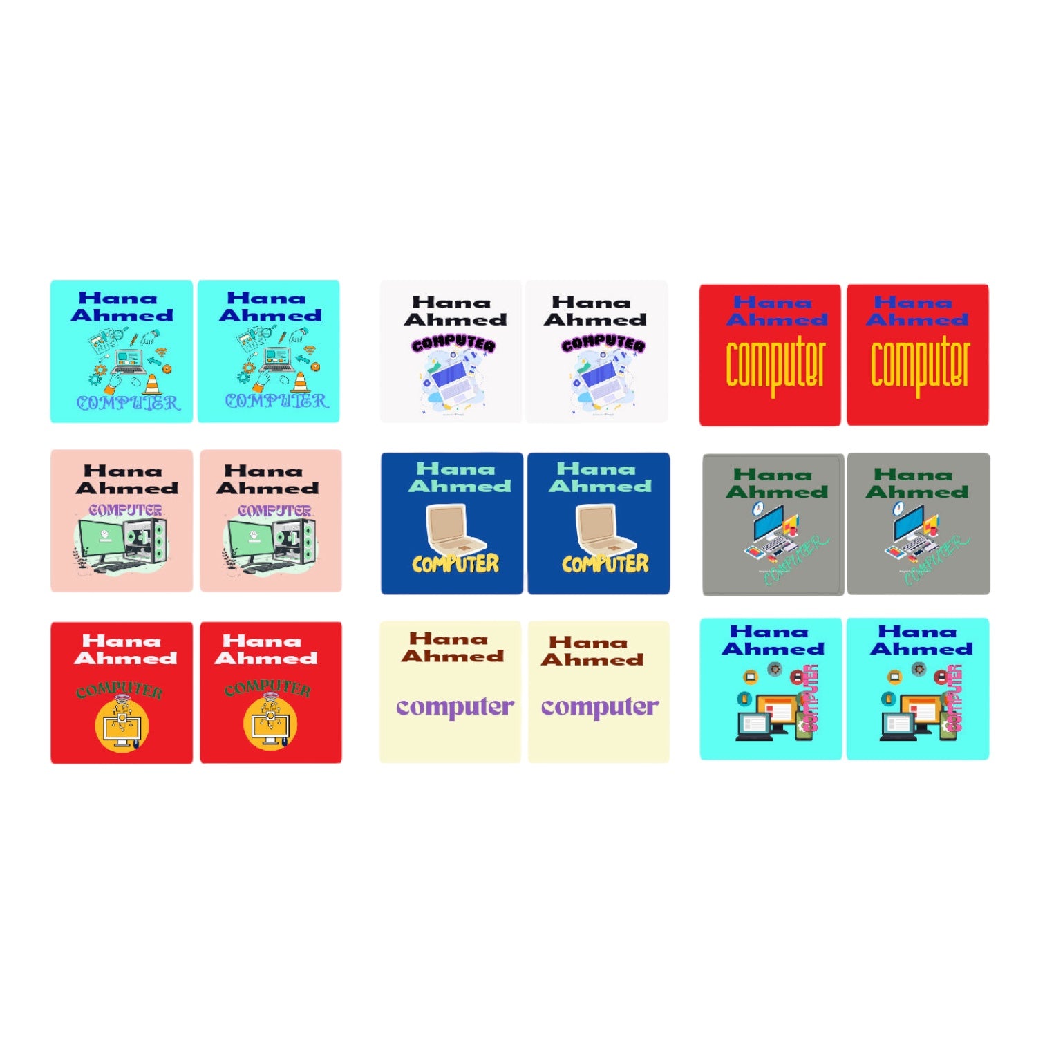 Subject Name Tag COMPUTER – Elite Stationery House