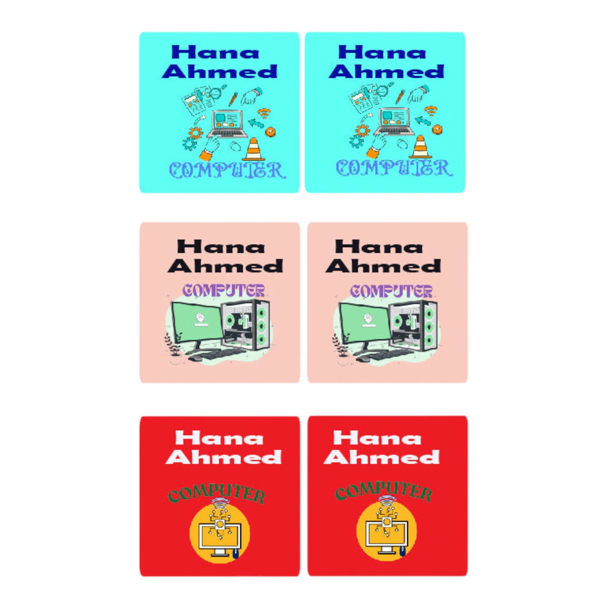 Computer Lab Tags Subject Name Tag COMPUTER – Elite Stationery House