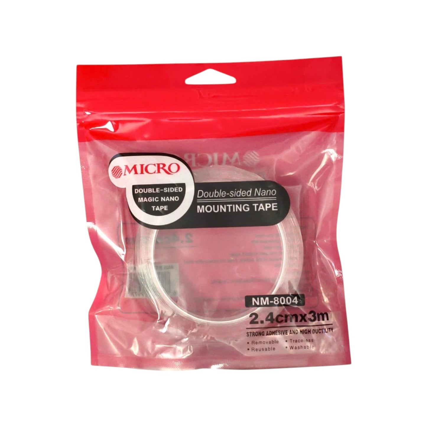 Micro brand double-sided nano mounting tape, specifically the 2.4cm x 3m size