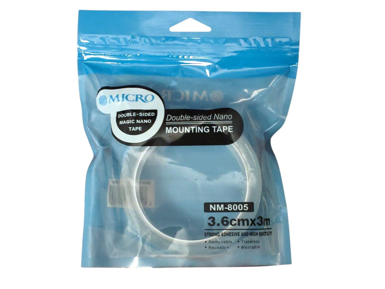 Micro brand double-sided nano mounting tape, specifically the 3.6cm x 3m size