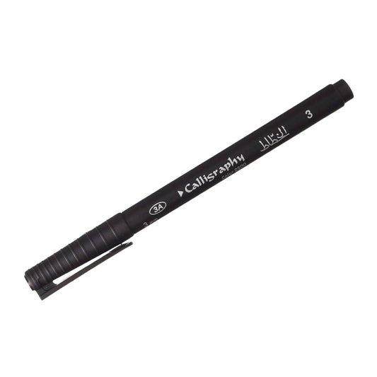 Elkhataat Calligraphy Pen, 2500 - 3.0 mm, Set of 12 Pieces - Black