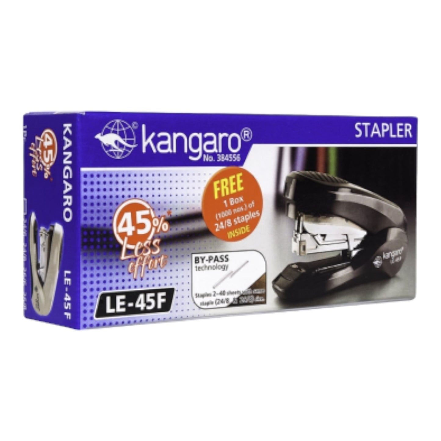 Kangaro Stapler LE-45F Less Effort Flat Clinch