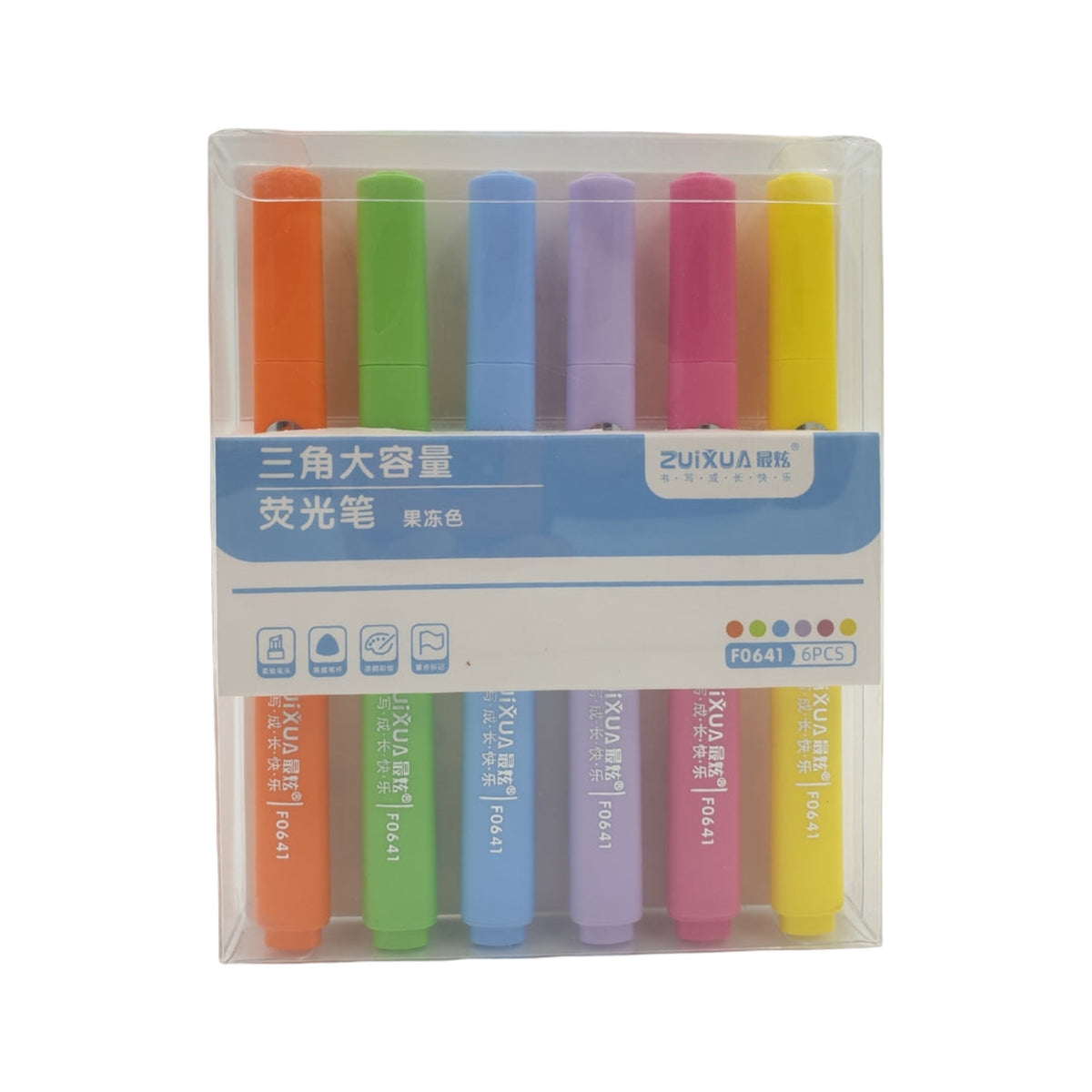 Zuixua Neon Highlighter set of 6 vibrant bright color highlighter