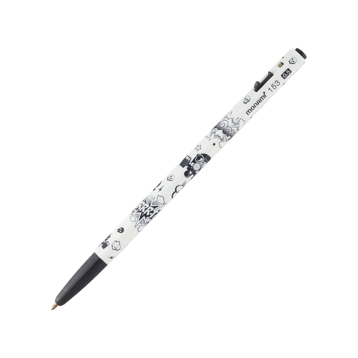 Monami Oil pen 153 cartoon 0.5mm - Black