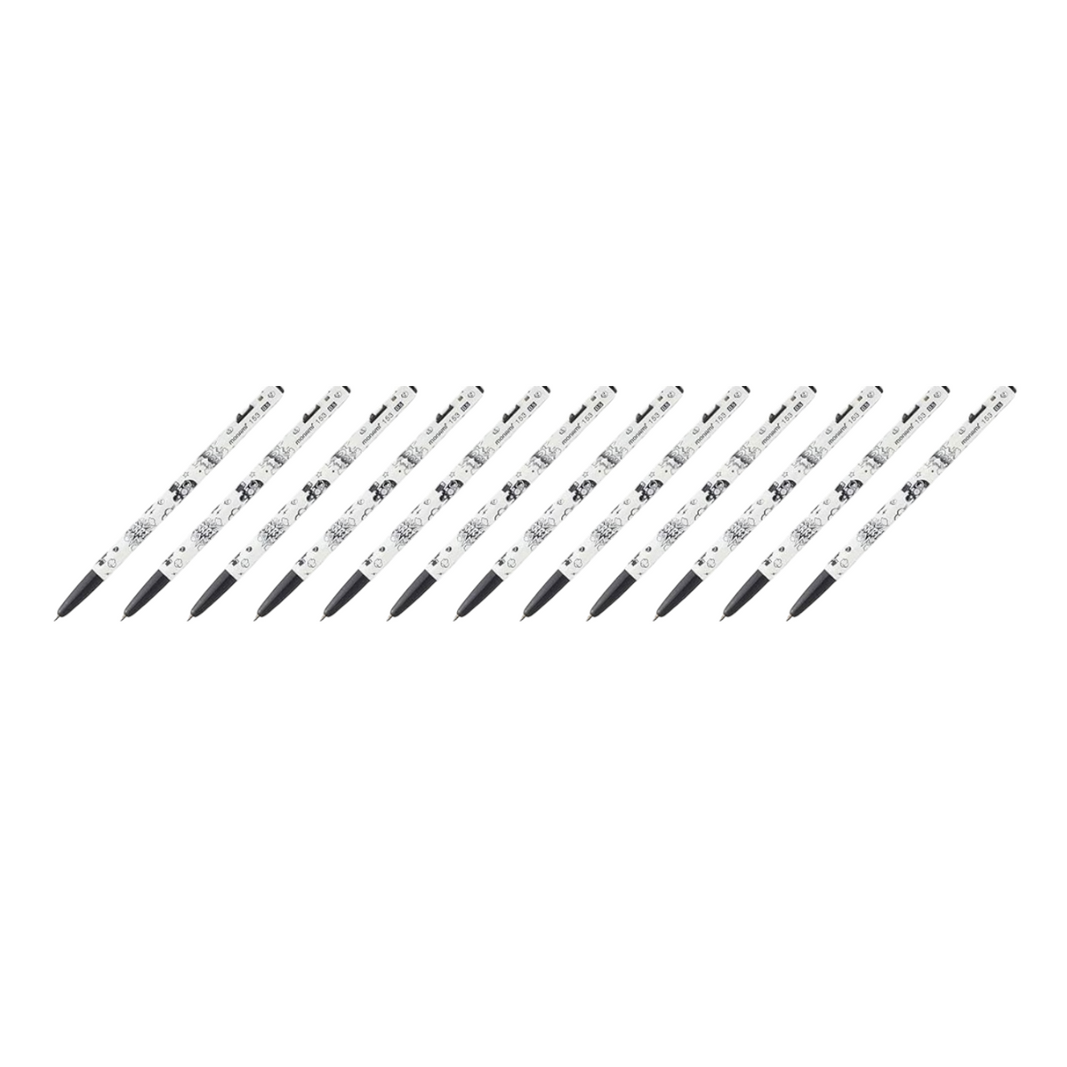 Monami Oil pen 153 cartoon 0.5mm - Black