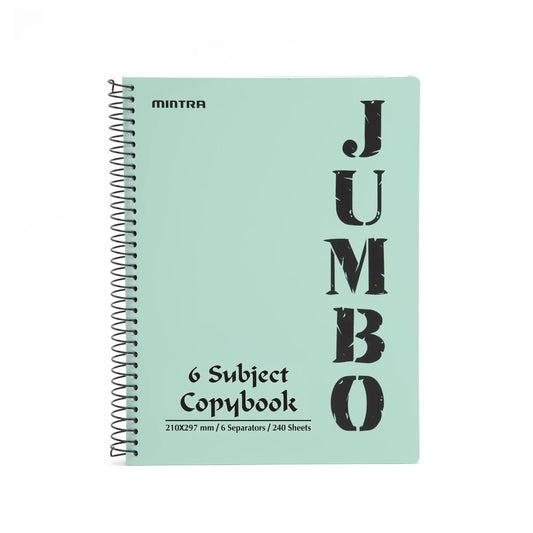 Mintra Jumbo Spiral Notebook 6 Subjects 240 Sheets A4