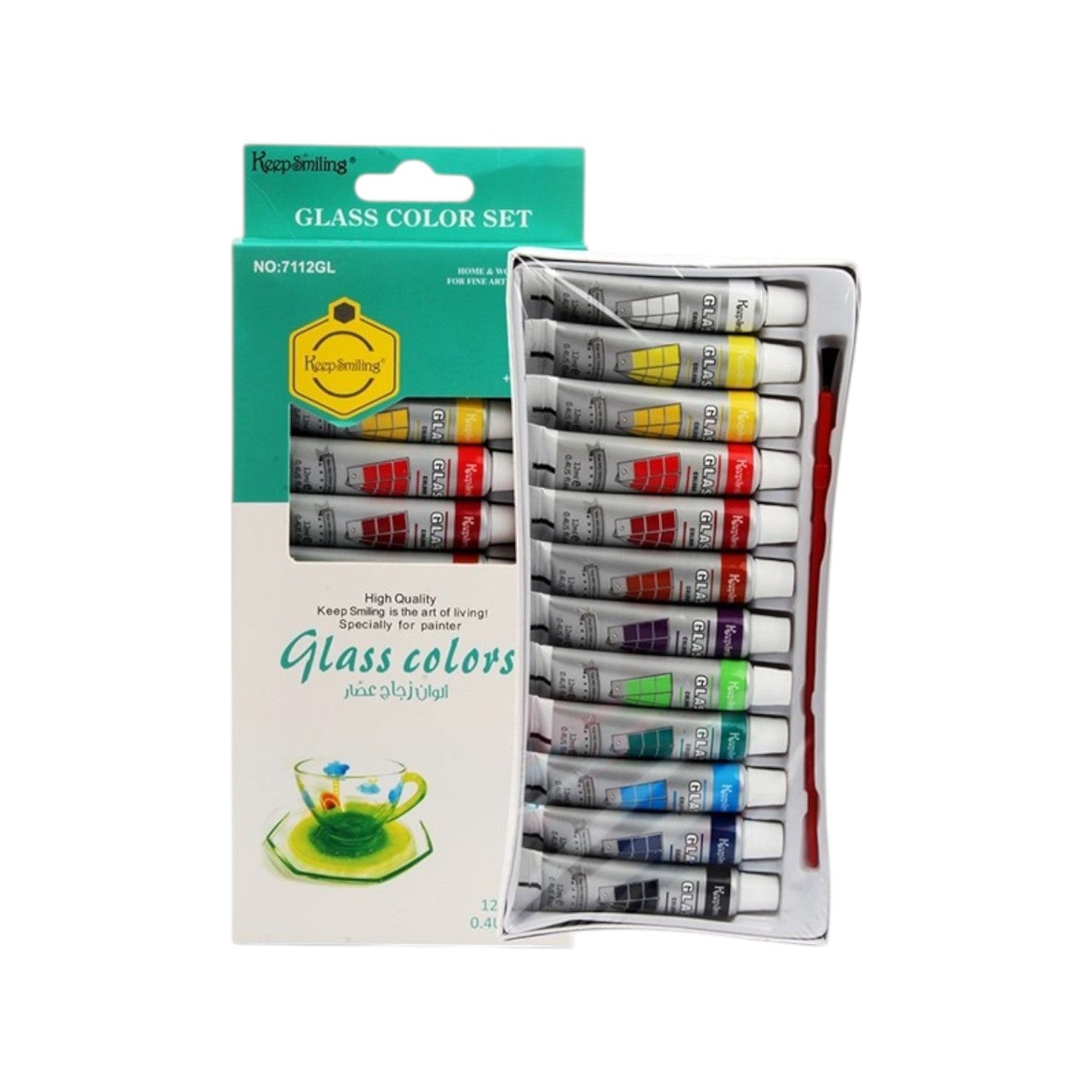 Glass Tube Paints set 12 colors, 6m
