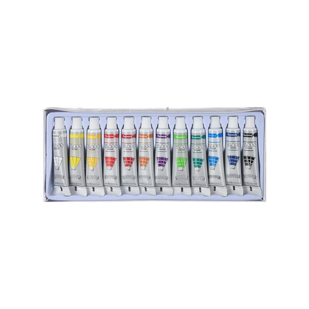 Glass Tube Paints set 12 colors, 6m