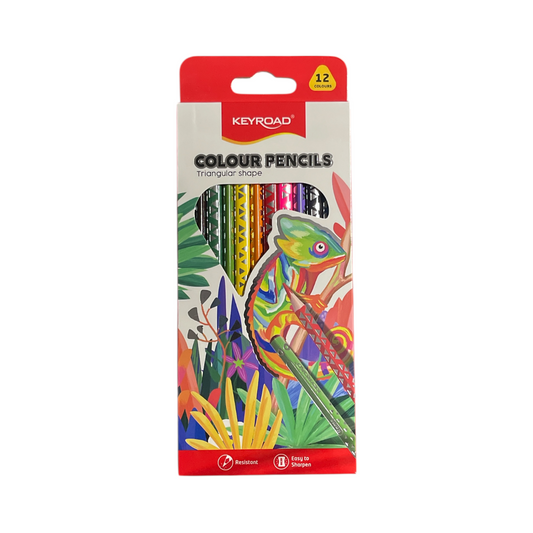 Wooden Pencils Medical 12 Color Triangle Keyroad Model KR971273