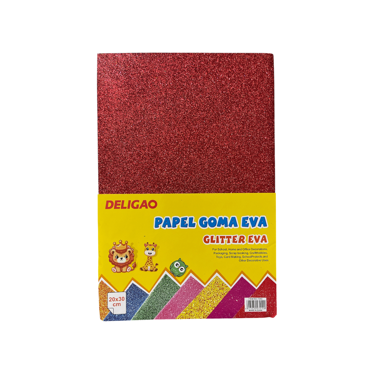 Set of Foam Glitter 10 Colors A4 - Deligao Eva