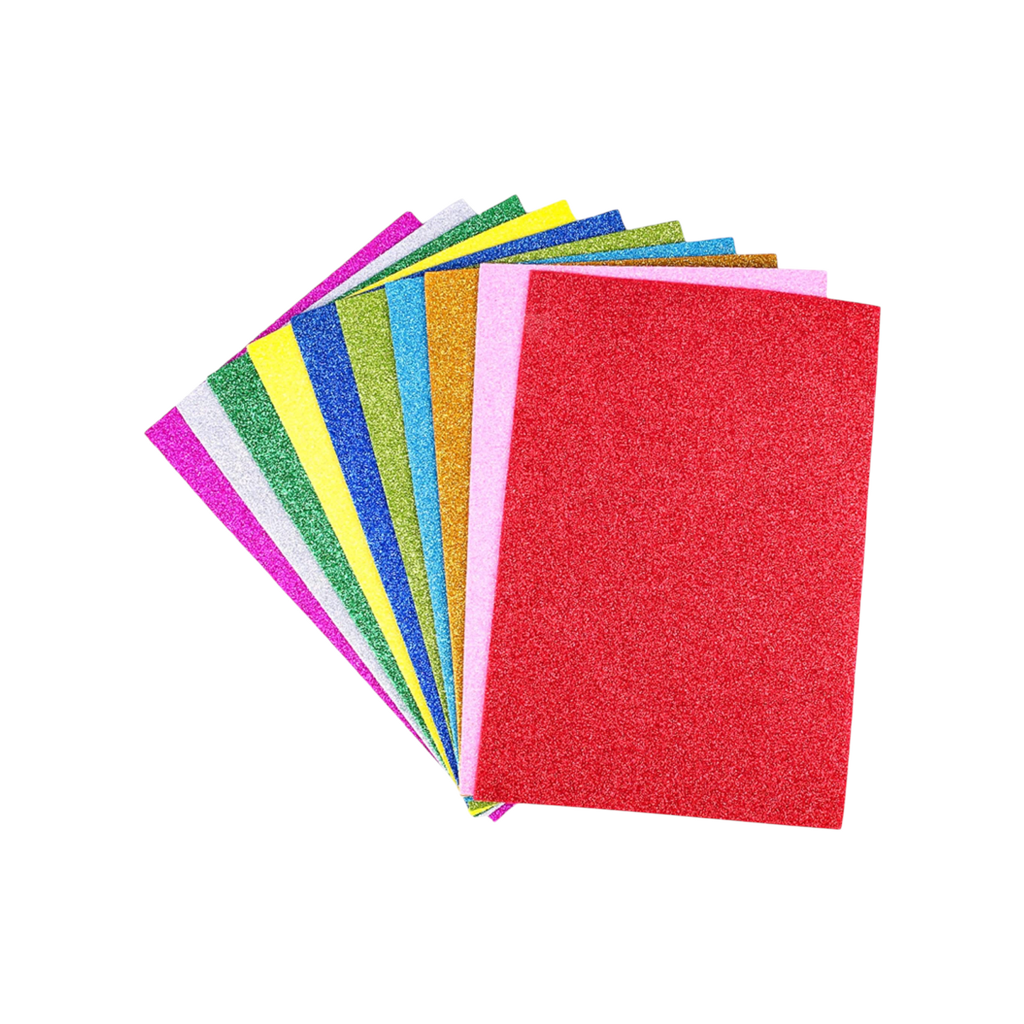 Set of Foam Glitter 10 Colors A4 - Deligao Eva