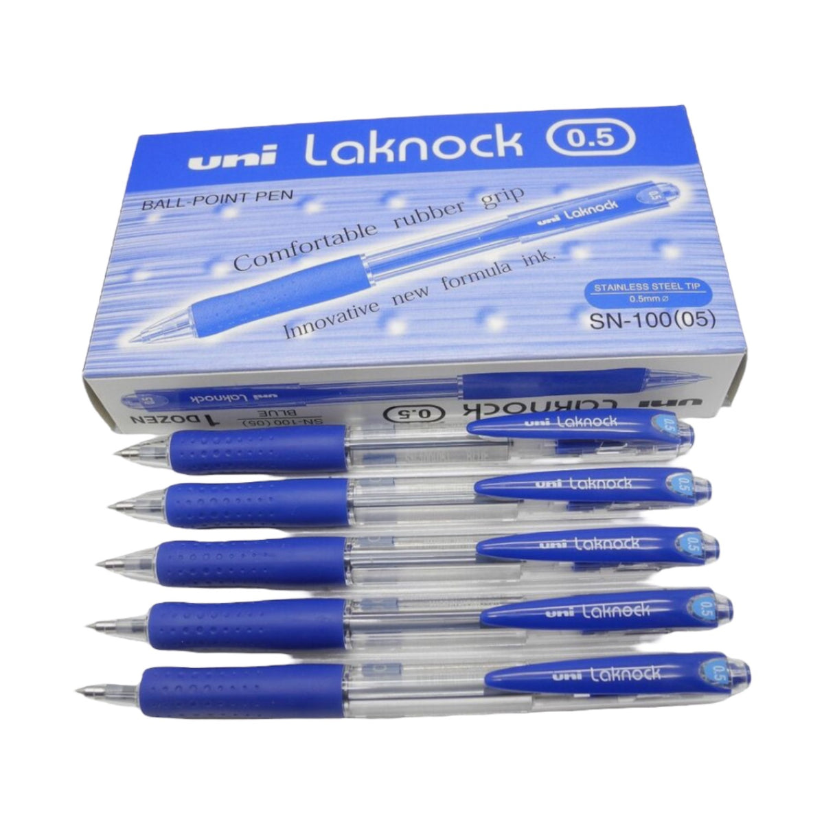 uni-ball Laknock SN100 Ballpoint Pen - Blue - 1 Pen