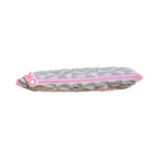 Happy Life Quilted Geometric Pencil Case – Large Capacity