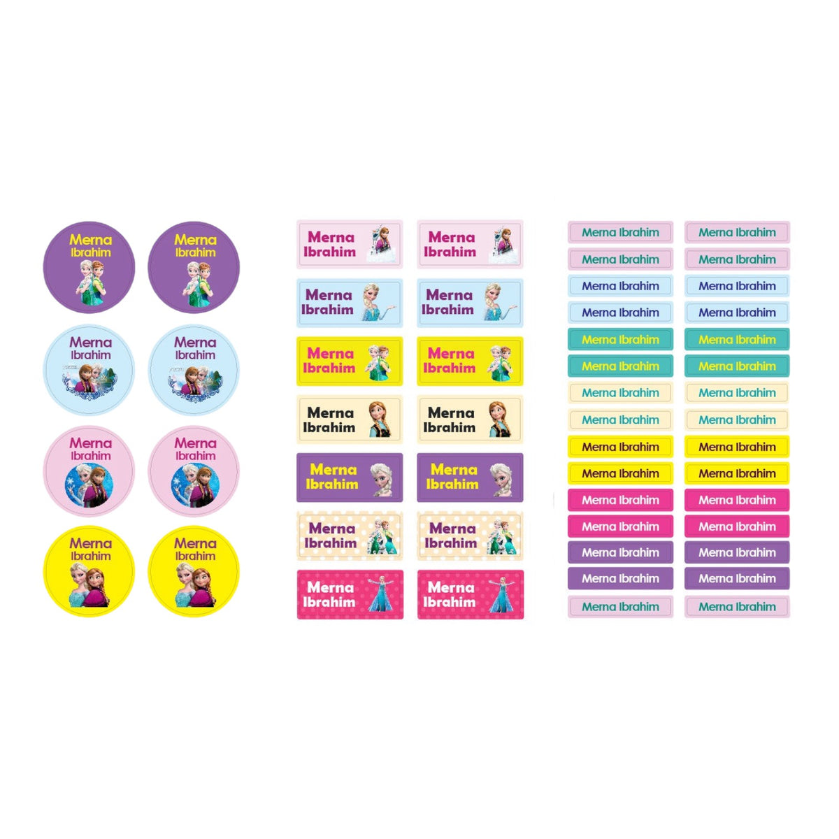 Elsa & Ema Name Tag Stickers