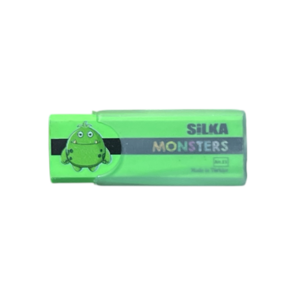 Silka ART 13 monster neon eraser – large – 4 colors -with case