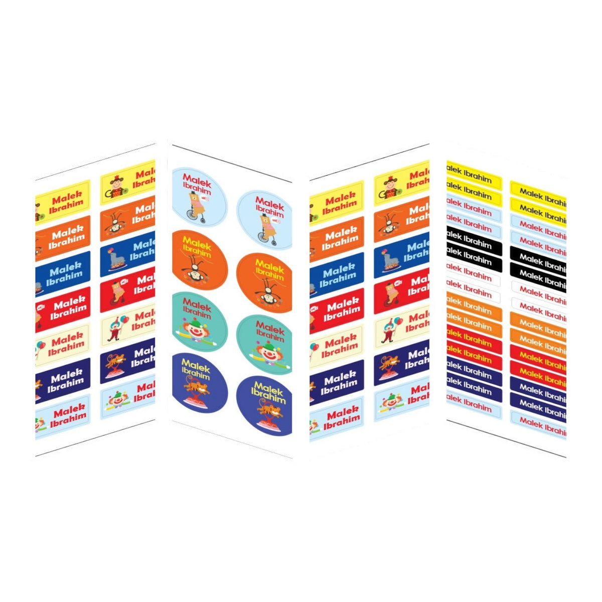 Circus Name Tag Stickers