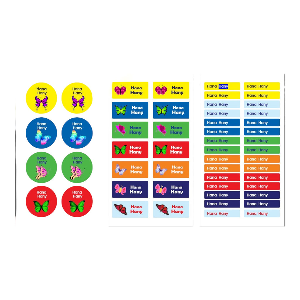 Butterflies Name Tag Stickers