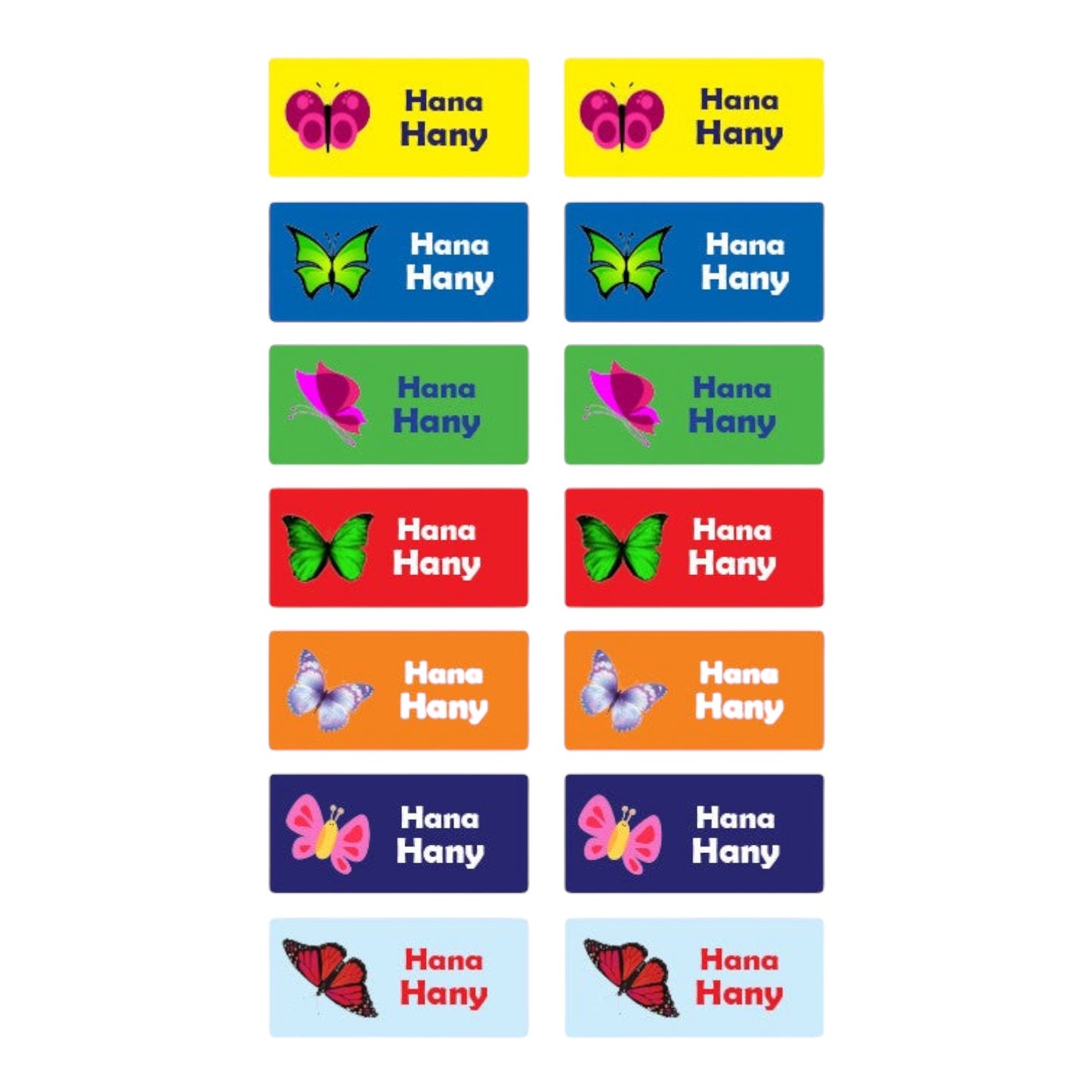 Butterflies Name Tag